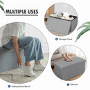 30 Inch Folding Storage Ottoman with Lift Top by LJGDeals