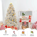 7.5 Ft Hinged Unlit Artificial Silver Tinsel Christmas Tree by LJGDeals