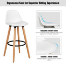 2 Pieces Mid Century Barstool 28.5 Inches Dining Pub Chair by LJGDeals