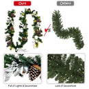 9 Feet Pre-Lit Artificial Christmas Garland with LED Lights by DirectDeals