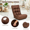4-Position Adjustable Floor Chair Folding Lazy Sofa by LJGDeals