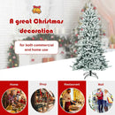 7 Feet Snow Flocked Slim Artificial Christmas Fir Tree by LJGDeals