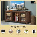 TV Stand Entertainment Center for TVs up to 65 Inch with Storage Cabinets by LJGDeals