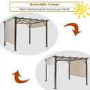 16' x 8' 2Pcs Universal Replacement Canopy for Pergola Structure Sun Awning-Brown by LJGDeals