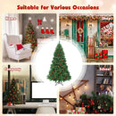 6.5 Feet Pre-lit Hinged Christmas Tree with LED Lights by LJGDeals