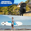 10 Feet Inflatable Stand Up Paddle Board 6 Inches Thick with Backpack Leash Aluminum Paddle by LJGDeals