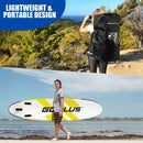 10 Feet Inflatable Stand Up Paddle Board 6 Inches Thick with Backpack Leash Aluminum Paddle by LJGDeals