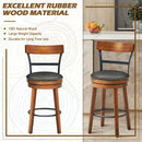 30.5 Inch 360-Degree Swivel Stools with Leather Padded Seat by LJGDeals