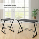 L-Shaped Desk Reversible Corner Computer Desk with Movable Shelf and CPU Stand