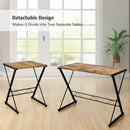 L-Shaped Desk Reversible Corner Computer Desk with Movable Shelf and CPU Stand by LJGDeals