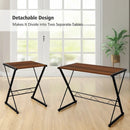 L-Shaped Desk Reversible Corner Computer Desk with Movable Shelf and CPU Stand by LJGDeals