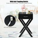 Design Sofa Side Table with X-Shape Drawer for Living Room Bedroom by LJGDeals