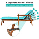 3 Pieces Portable Patio Cushioned Rattan Lounge Chair Set with Folding Table by LJGDeals