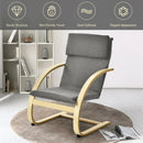 Modern Fabric Upholstered Bentwood Lounge Chair-Gray by LJGDeals
