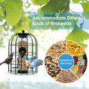 Squirrel-proof Caged Tube Wild Bird Feeder Outdoor Metal Seed Guard Deterrent by LJGDeals