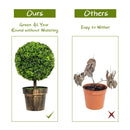 2 Pieces 24 Inch Artificial Boxwood Topiary Ball Tree for House and Office by LJGDeals