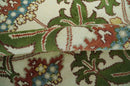 Hand Knotted Ivory and Green Floral Traditional Antique Style Wool Area Rug by The Rug Decor