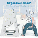 2-in-1 Kids Easel Desk Chair Set Book Rack Adjustable Art Painting Board by LJGDeals
