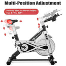 Stationary Silent Belt Adjustable Exercise Bike with Phone Holder and Electronic Display by LJGDeals