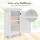 Corner Storage Cabinet Free Standing Bathroom Cabinet with Shutter Door by LJGDeals