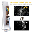 Full Length Frameless Wall Mountable Floor Mirror-White by LJGDeals