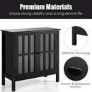 Glass Door Sideboard Console Storage Buffet Cabinet by LJGDeals
