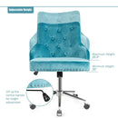 Tufted Upholstered Swivel Computer Desk Chair with Nailed Tri by LJGDeals