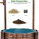 Outdoor Wooden Wishing Well Planter Bucket by LJGDeals
