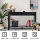 Console Sofa Side Accent Table with Drawer Shelf-Black by LJGDeals