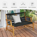 2-Person Acacia Wood Yard Bench for Balcony and Patio by LJGDeals
