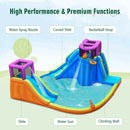 6-in-1 Inflatable Dual Water Slide Bounce House Without Blower by LJGDeals