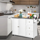 Kitchen Island 2-Door Storage Cabinet with Drawers and Stainless Steel Top by LJGDeals