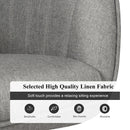 Fabric Swivel Accent Chair with Beech Wood Legs by LJGDeals