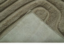 Custom Made Modern Contemporary Beige And Gray Hand Knotted Wool Rug