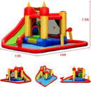 Inflatable Water Slide Jumper Bounce House with Ocean Ball without Blower by LJGDeals