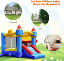 Castle Slide Inflatable Bounce House with Ball Pit and Basketball Hoop by LJGDeals