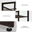 2/3/4 Tiers Flat and Slant Metal Shoe Rack for Entryway Hallway-3-Tier by DirectDeals