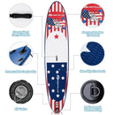 11 Feet Inflatable Stand up Paddle Board with 3 Fins Thruster by LJGDeals