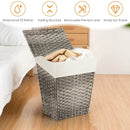Foldable Handwoven Laundry Hamper with Removable Liner by LJGDeals
