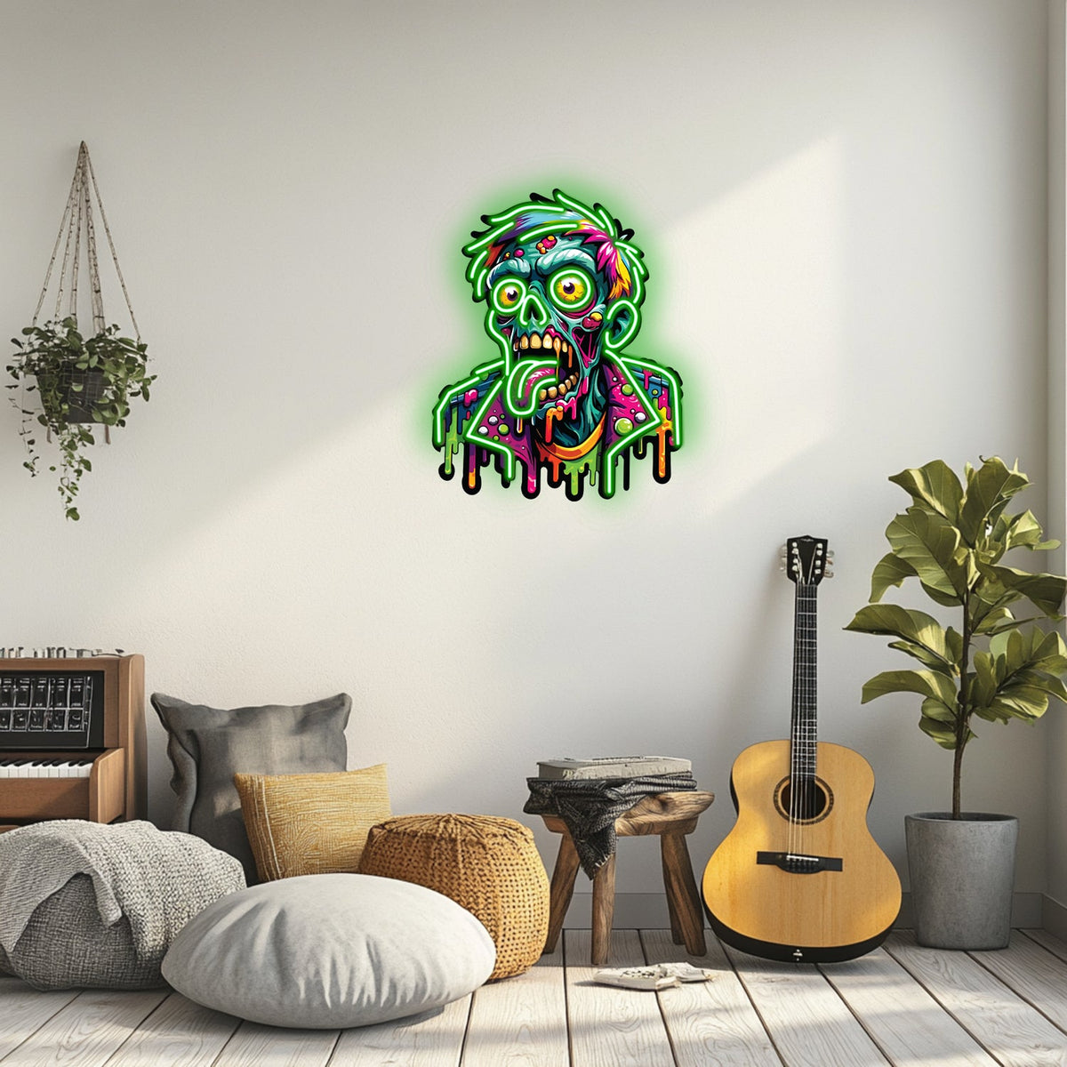 UV Printed Zombie  Neon Wall Art- LV0059, photo 7 of 7