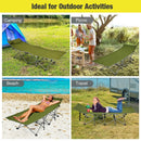 Folding Camping Cot with Side Storage Pocket Detachable Headrest by LJGDeals