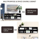 48.5 Inch 2 Tier Modern Wall Mounted Hanging Floating Shelf by LJGDeals