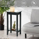 2-Tier Nightstand End Side Wooden Legs Table for Bedroom by LJGDeals