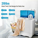 26 Pound Portable Semi-automatic Washing Machine with Built-in Drain Pump by LJGDeals