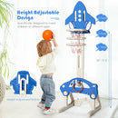 3-in-1 Basketball Hoop for Kids with Balls-Blue by LJGDeals