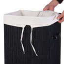 19 Gal Rectangle Laundry Basket Bamboo Clothes Hamper with Handles and Lid by LJGDeals