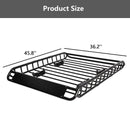 45.8"x 36.2" Universal Roof Rack Basket Rooftop Cargo Rack Luggage Holder for SUV Truck and Car, Black