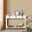 Wooden Console Table with 3 Drawers and 2-Tier Shelves by LJGDeals