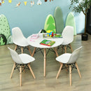 4 PCS Children Chair Set Medieval Style Dining Chairs with Wood Legs by LJGDeals