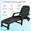 Adjustable Patio Sun Lounger with Weather Resistant Wheels by LJGDeals